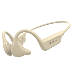 drip-fly oz5 beige color bone conduction open ear headphones
