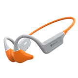 Drip-fly OZ5 bone conduction and open ear twin headphones orange with a sleek design.