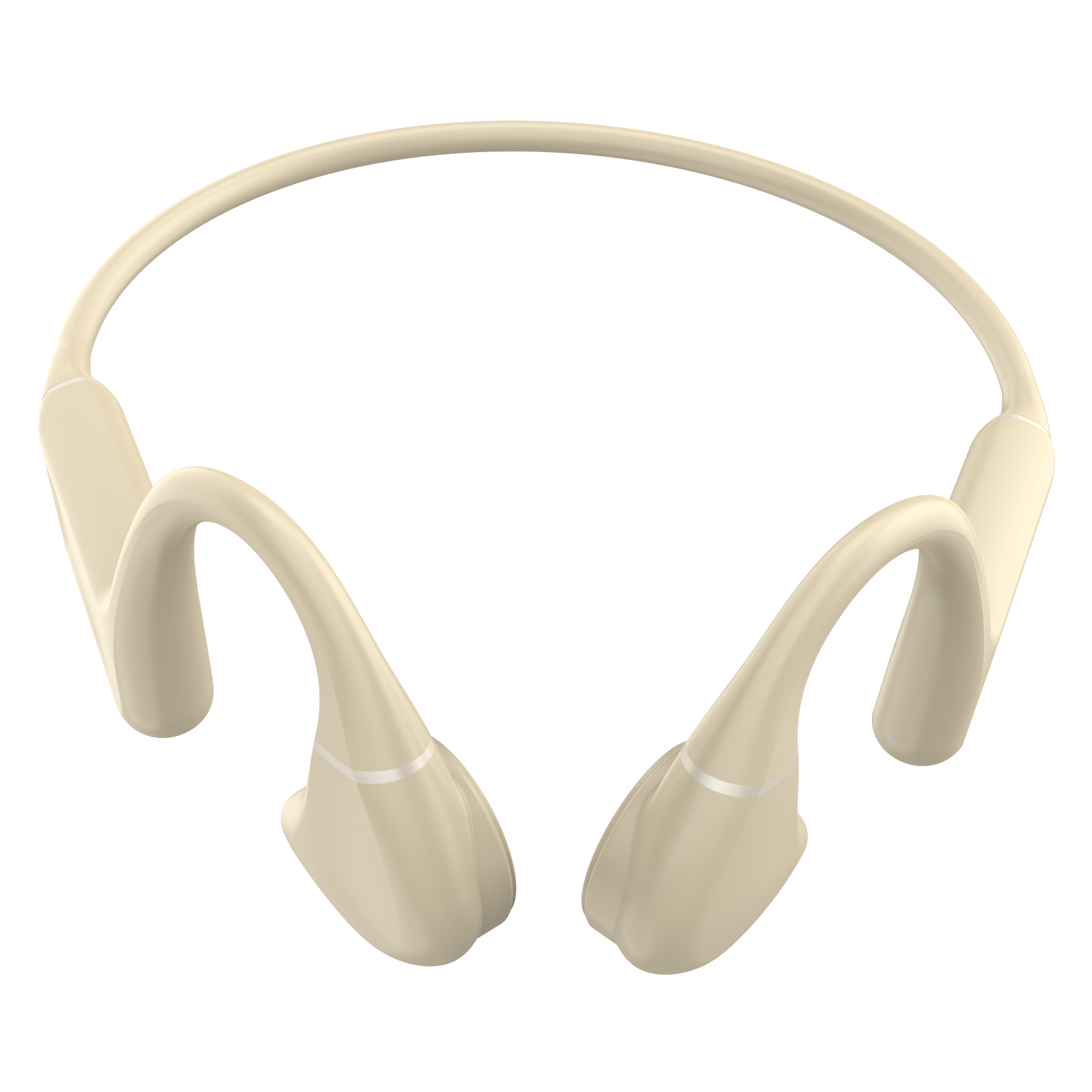 drip-fly oz5 beige color bone conduction open ear headphones